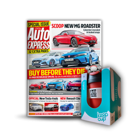 AEX print magazine cover and KeepCup