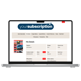 laptop with your subscription AEX page